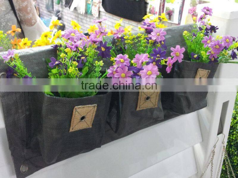 PP Woven Outdoor Wall Planters,Planter for Fence,Vertical Garden Pots and Planters,Wall Hanging Pocket
