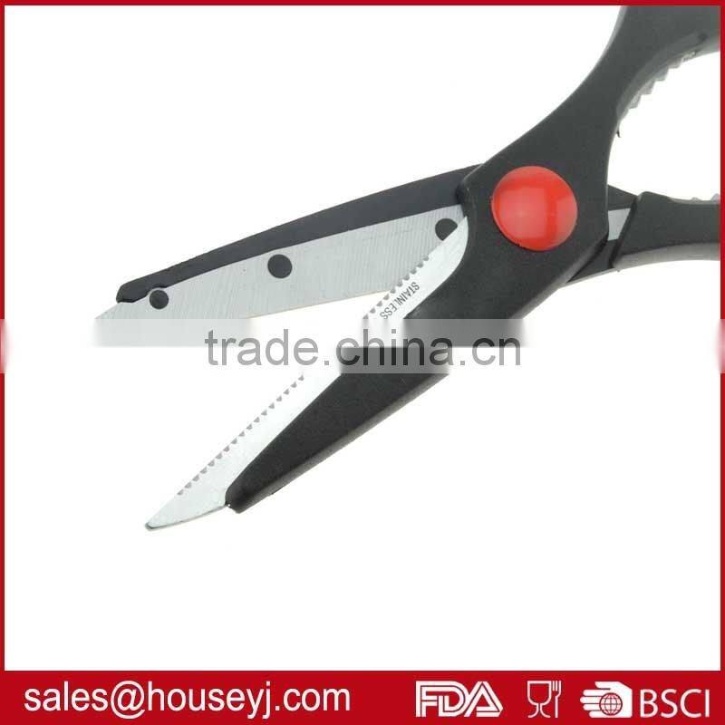 utility stainless steel kitchen scissors with pp plastic handle 9110