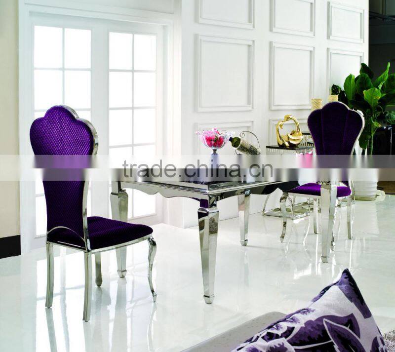 TH355 Large Wedding Dining Table Big Size Glass Mirroerd Dining Table