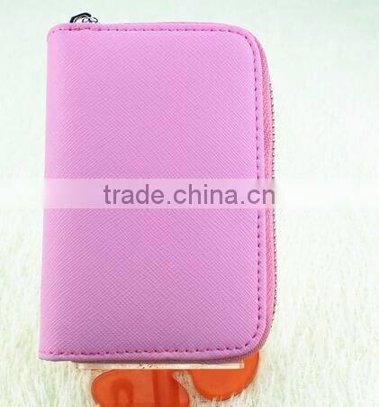 cy278 Genuine Leather Women Card Holder Wallets Small High Quality Female Pillow Purse Fashion Organ Zipper Credit Card Coin Bag
