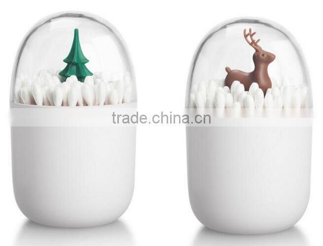 Creative modeling plastic cotton swabs holder toothpick organizer box
