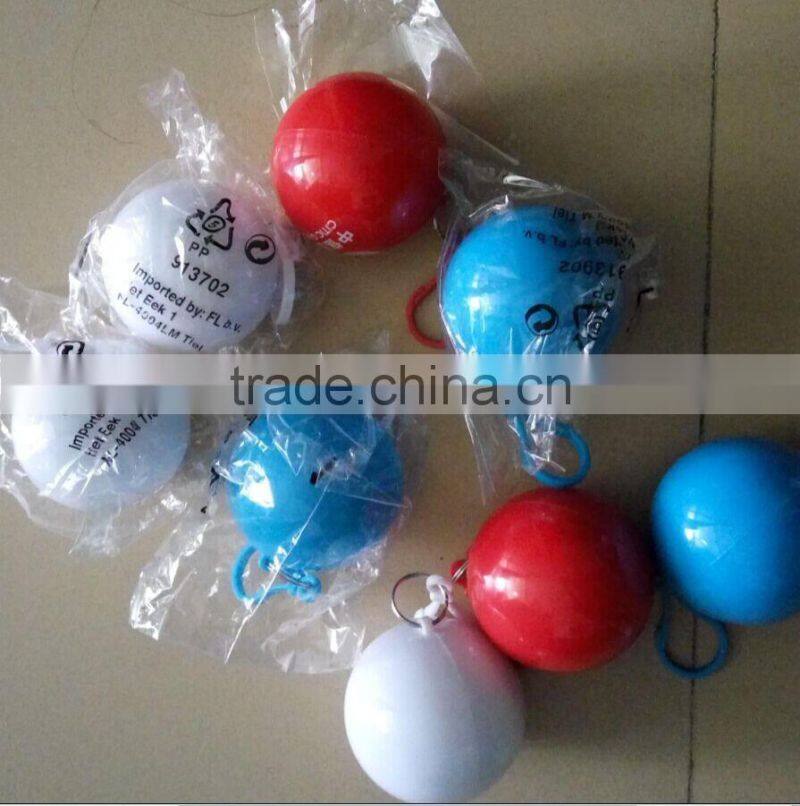 15121502 rain poncho used for one time,Promotional keychain Disposable Rain coat egg,custom logo print disposable raincoat