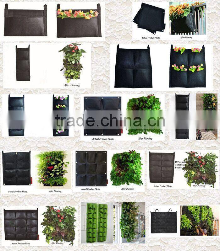 Pockets Vertical Garden non woven waterproof wall hanging Grow Bag