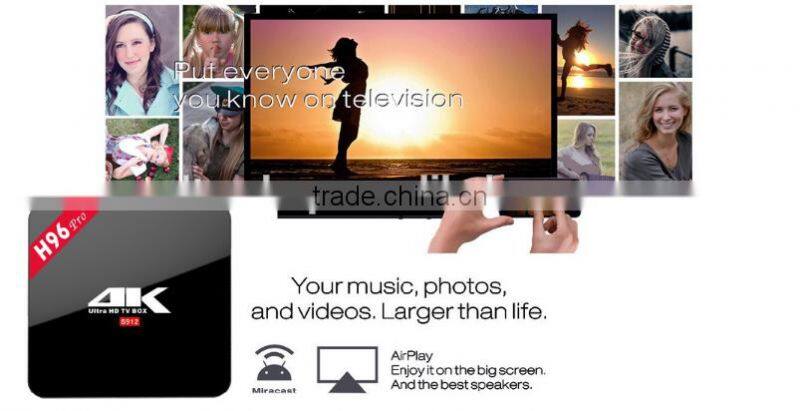 Android 6.0 Best Free Live Channels H96 Pro TV Box 2GB 3GB 16GB Kodi 16.1 Pre-installed 4K HD Free Porn Video TV Box