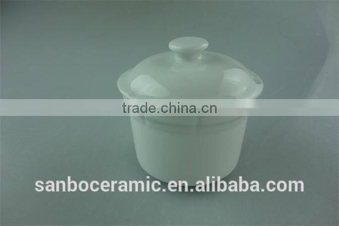 Cheap White Ceramic SoupTureen Jar with Cover