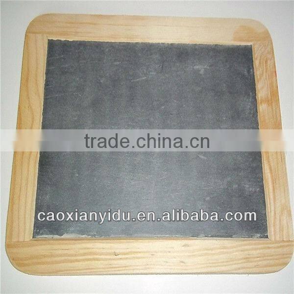 Black Slate Chalk Board Double Sided Natural Wood Frame