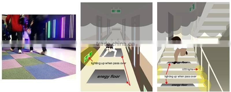 Piezoelectric power generating energy harvesting floor system