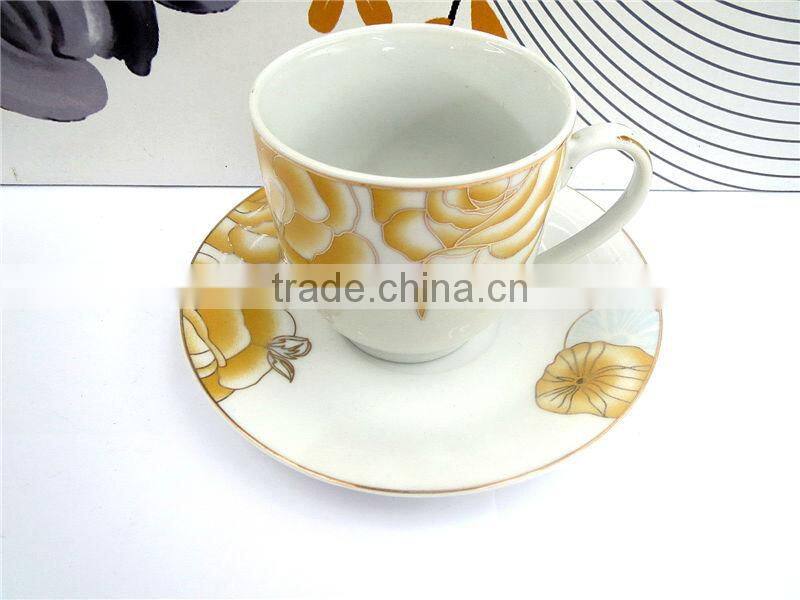 Hot sale ceramic porcelain Cups and Saucers Manufacture