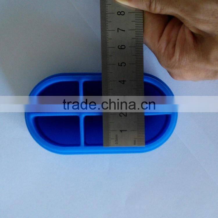 New fashion Eco-friendly silicone medical six-compartment pill cases/Medical storage silicone pill cases