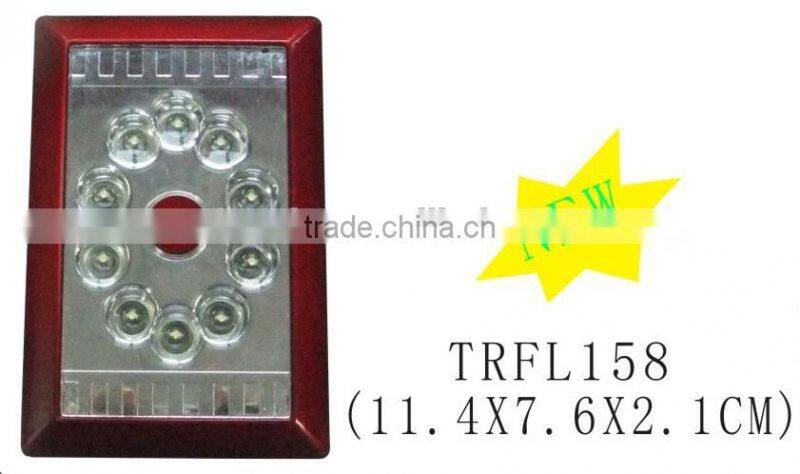 10-LED square shape battery operated touch light push tap night light