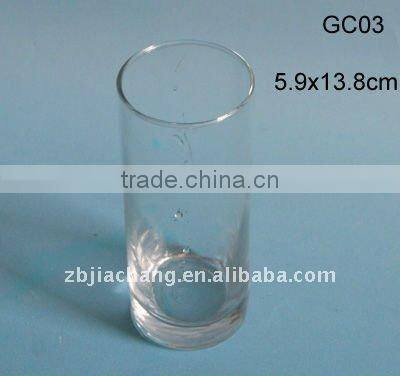 5.9x13.8cm clear disposable glass cups
