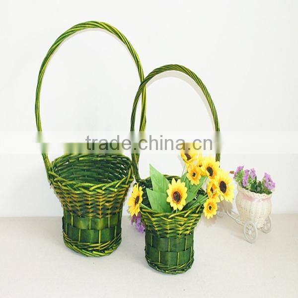half willow material small wicker empty gift basket