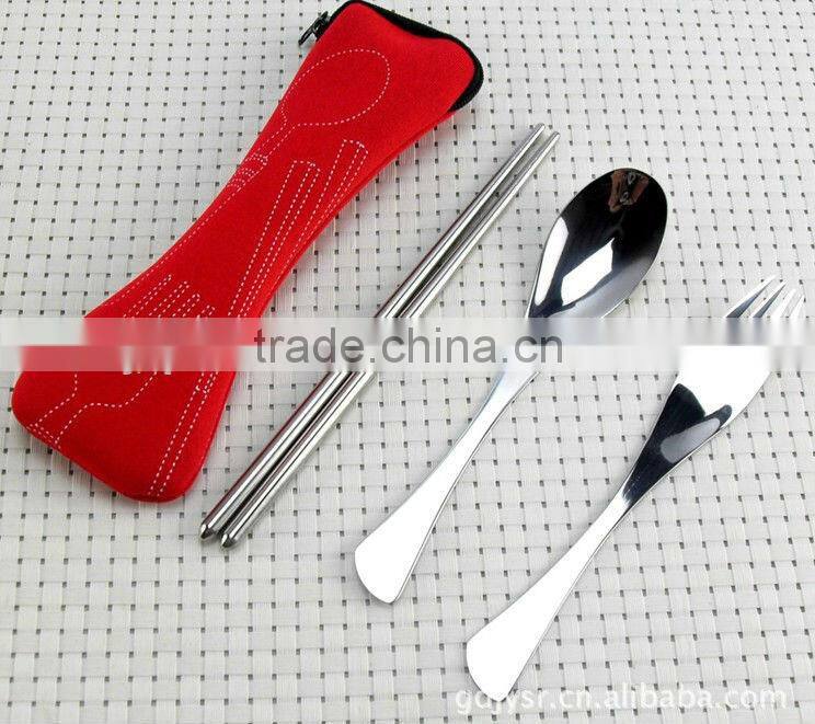 Fork Spoon and Chopstic Cutlery set for Travel