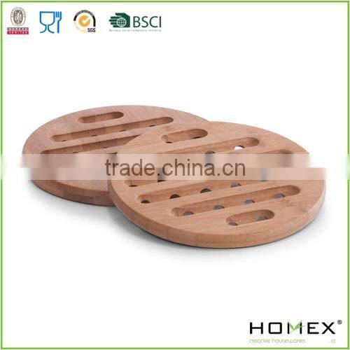 Round Bamboo Coaster/Bamboo Trivet/Homex_FSC/BSCI Factory