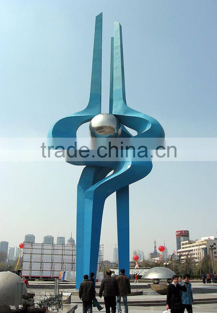 large outdoor garden polished stainless steel outdoor abstract sculpture
