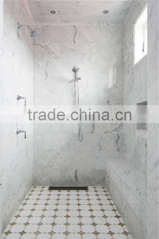 Cheapest interior wall designs natural stone white marble fllooring tiles