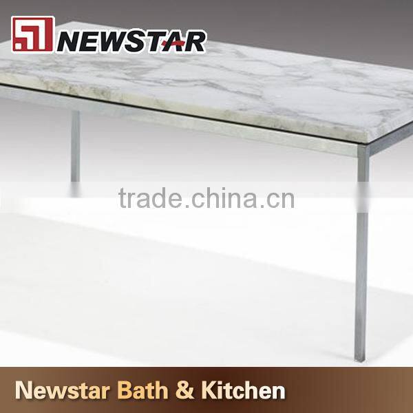 Polished Chinese carved marble kitchen table top