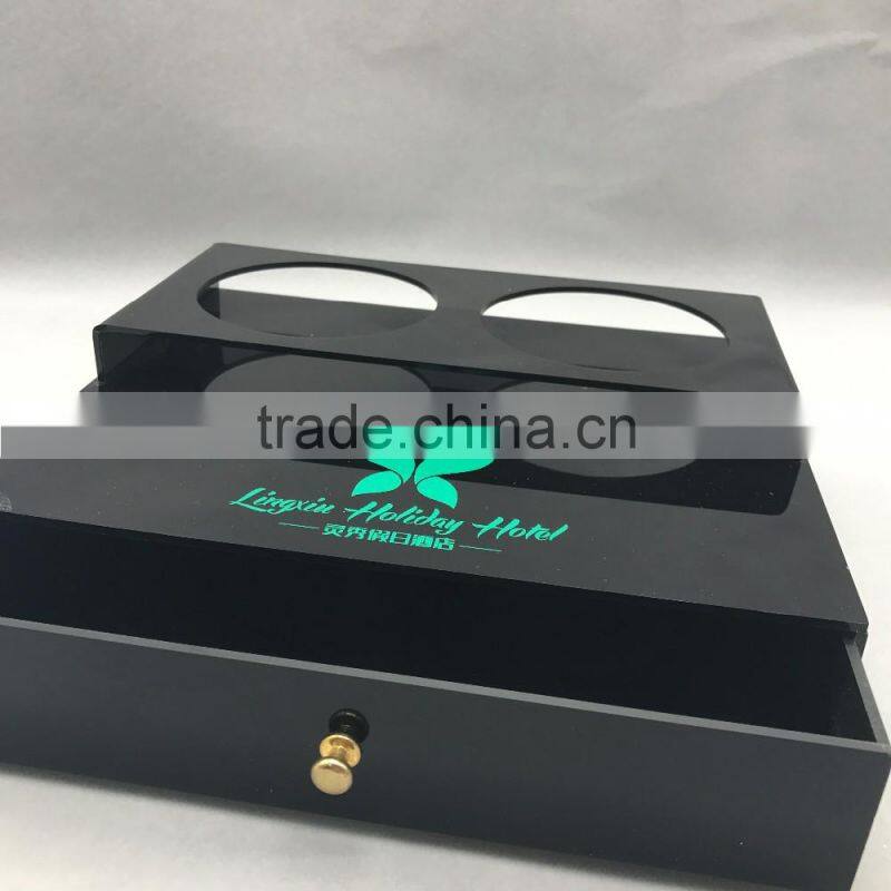 2017 high quality Custom acrylic storage box for hotel