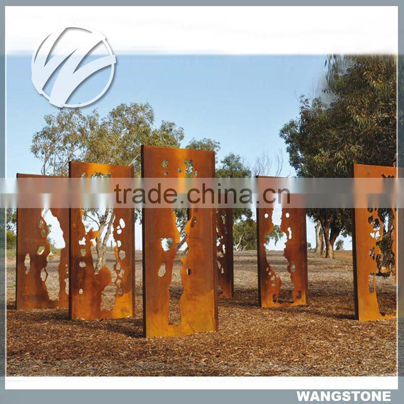 Abstract custom garden rusty decorative laser cut panels