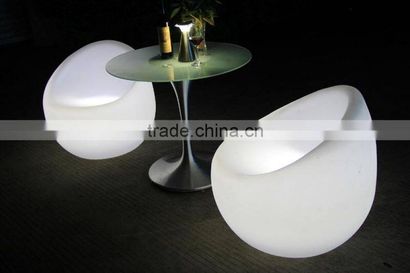 Illuminated Leisure Led Furniture With Color Changing Led Chair Coffee Sofa