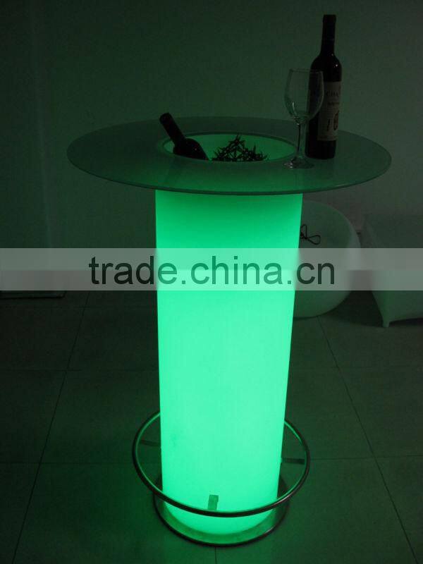led lighting luminous ice bucket , Fashion outdoor led furniture LED Cocktail Table for LED Event Lighting