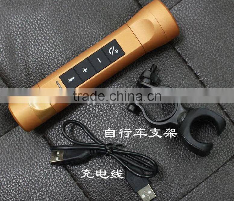 bluetooth flashlight Speaker with mobile power