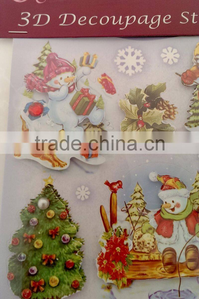 Popular Hot Sale 3D Decoupage Stickers, Craft Gift Sticker for Decoration