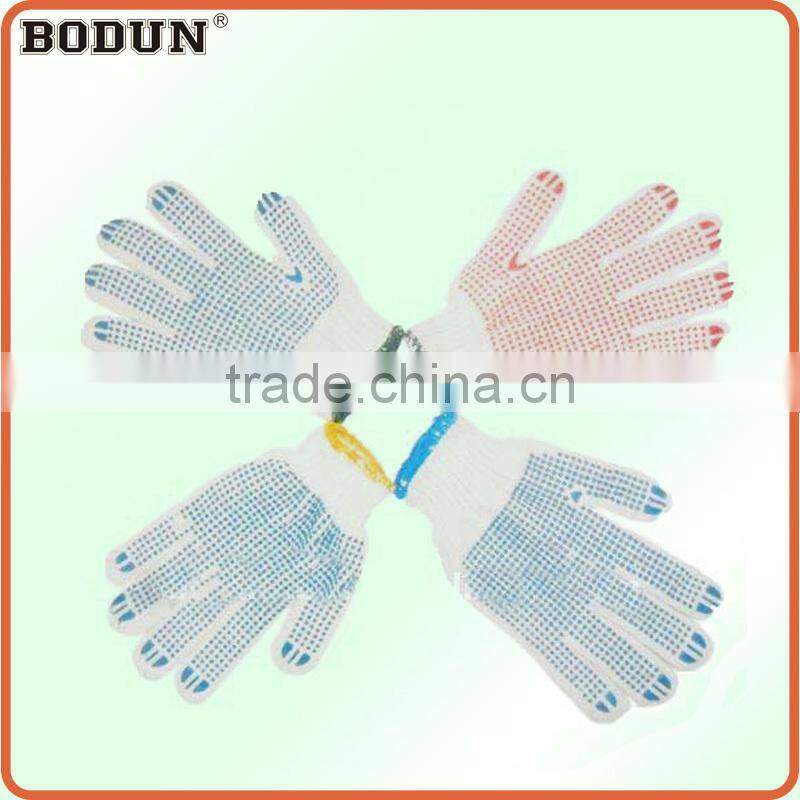 A1015 cotton glove with rubber dots