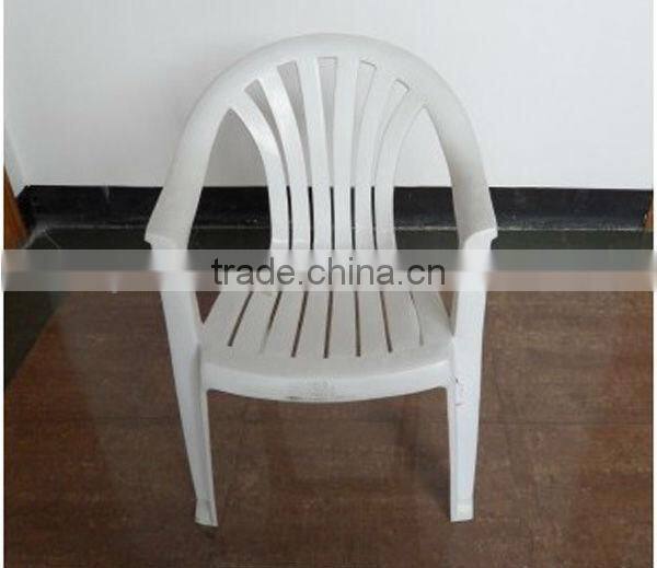 whire-stackable plastic armchair