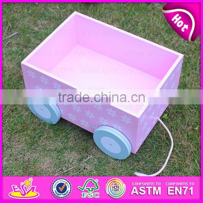 2016 wholesale high quality baby wooden toy storage box W08C134