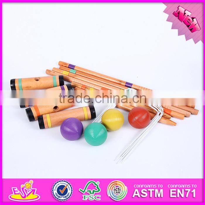 2016 new fashion children 6 group of wooden croquet set W01A164