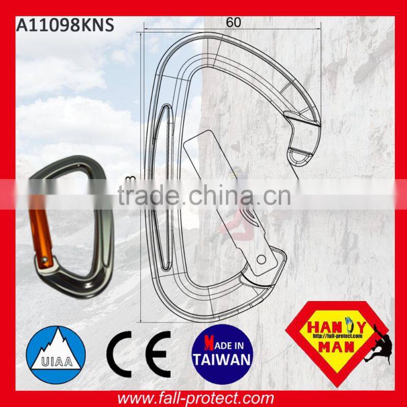 With CE & UIAA Rock Climbing Mountaineer Aluminum Carabiner For Rescue