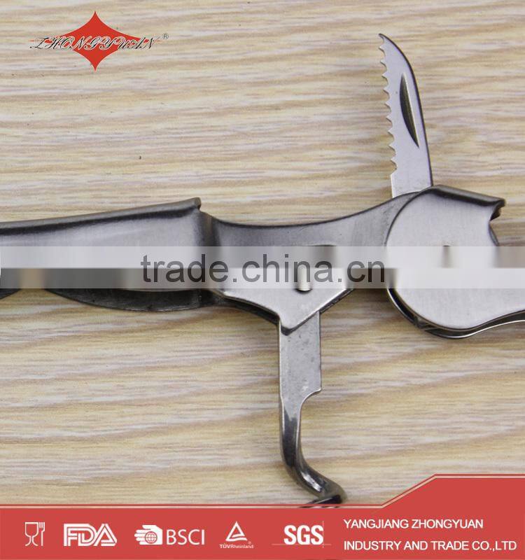 personalized logo stainless steel corkscrew opener