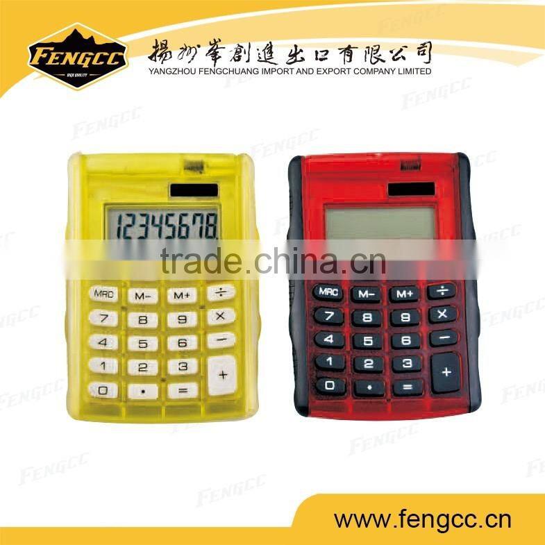 2016 best sell promotion custom made 8 digits electronic / scientific calculator for transparent cover