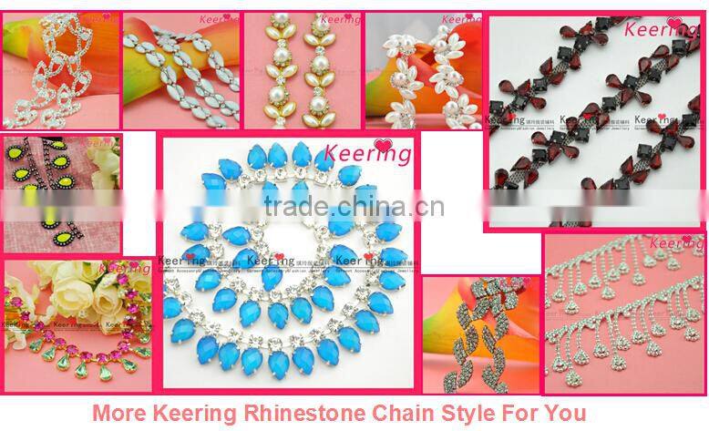 acrylic colorful wholesale crystal rhinestone chain WRC-356