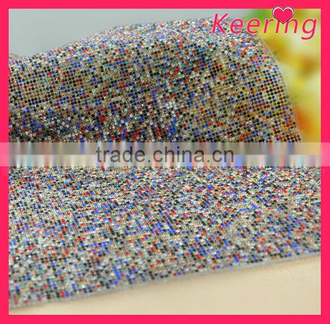 Bridal crystal rhinestone net mesh WRT-011