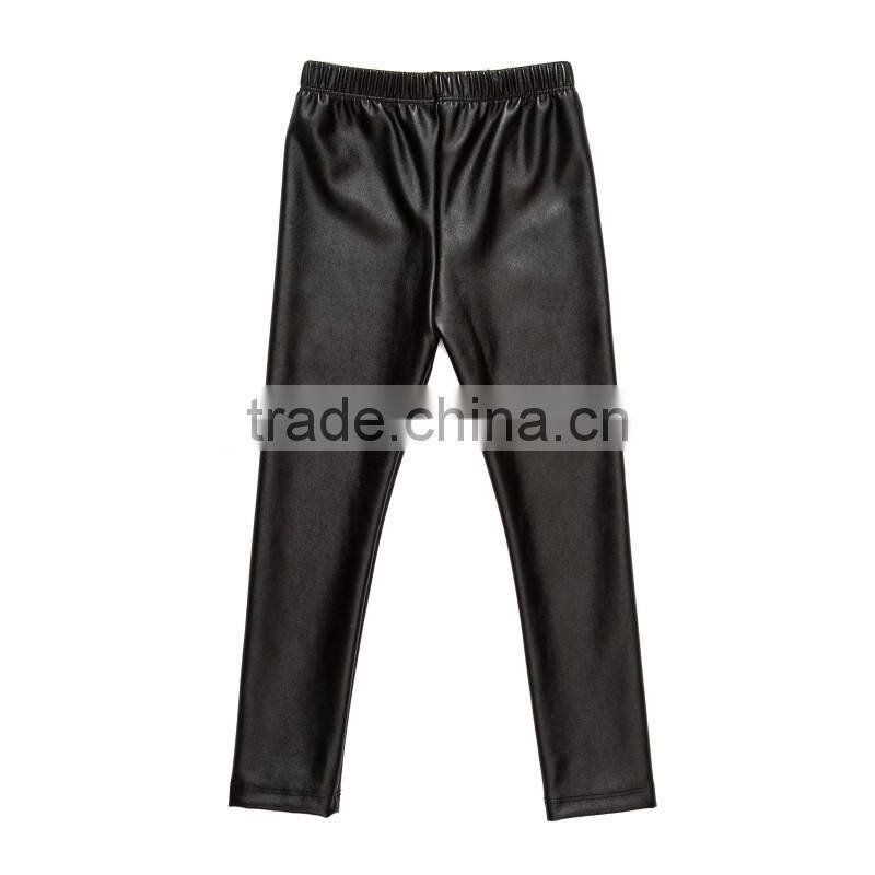 Hot sales baby clothing baby leggings boutique baby leather trousers kids long pants