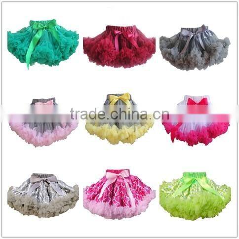 2016 new style plain cute baby girls pettiskirts for party,ruffle kids tutu skirt