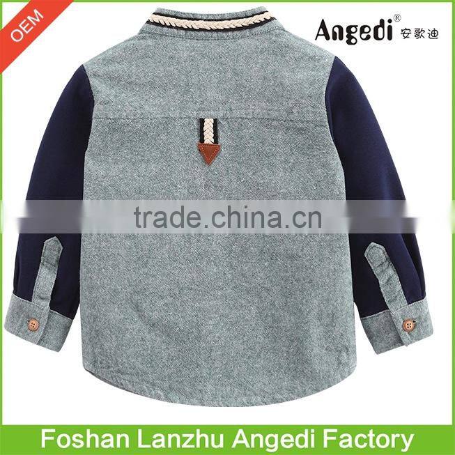 European kids shirts cotton baby boys bow tie shirts with babies fancy designing hot sale elegant children clothing