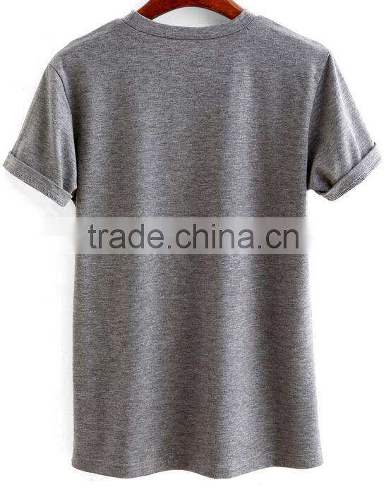2017 OEM service factory Custom new latest baby clothes fashion bulk wholesale grey printed boutique cotton baby t shirts