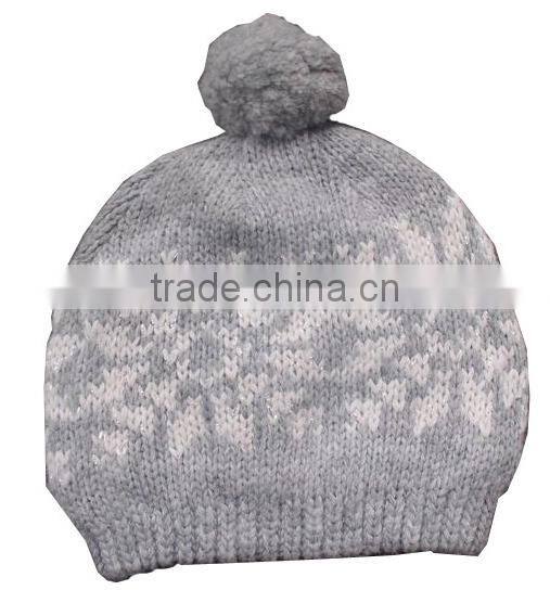 lovely fashion & popular knitted winter 100%acrylic baby hats