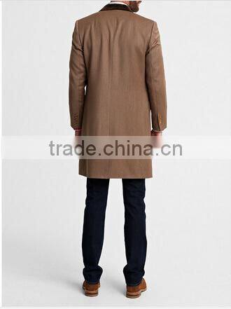 2014 Men Coat Brown color slim fit