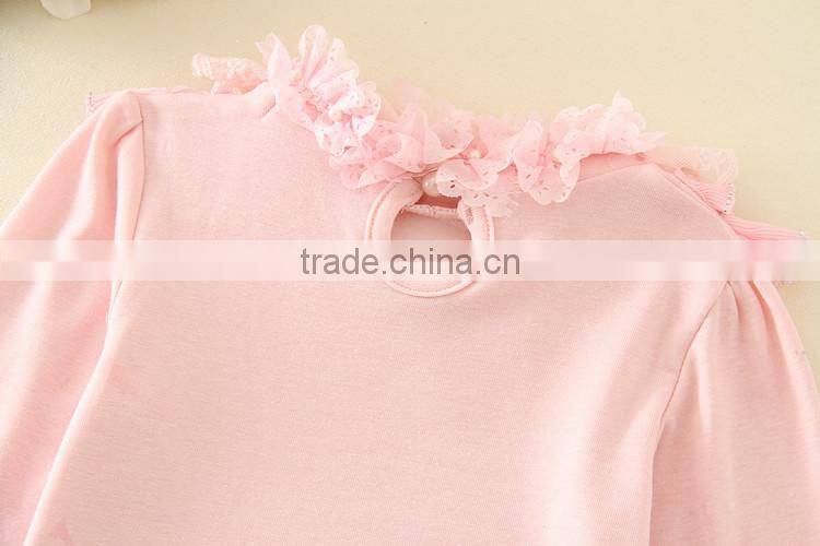 one piece child girls undershirts girls pink undershirts underwear wholesale 2016 autumn for baby girls