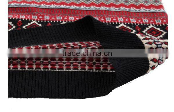 Men 100% cotton intarsia sweater