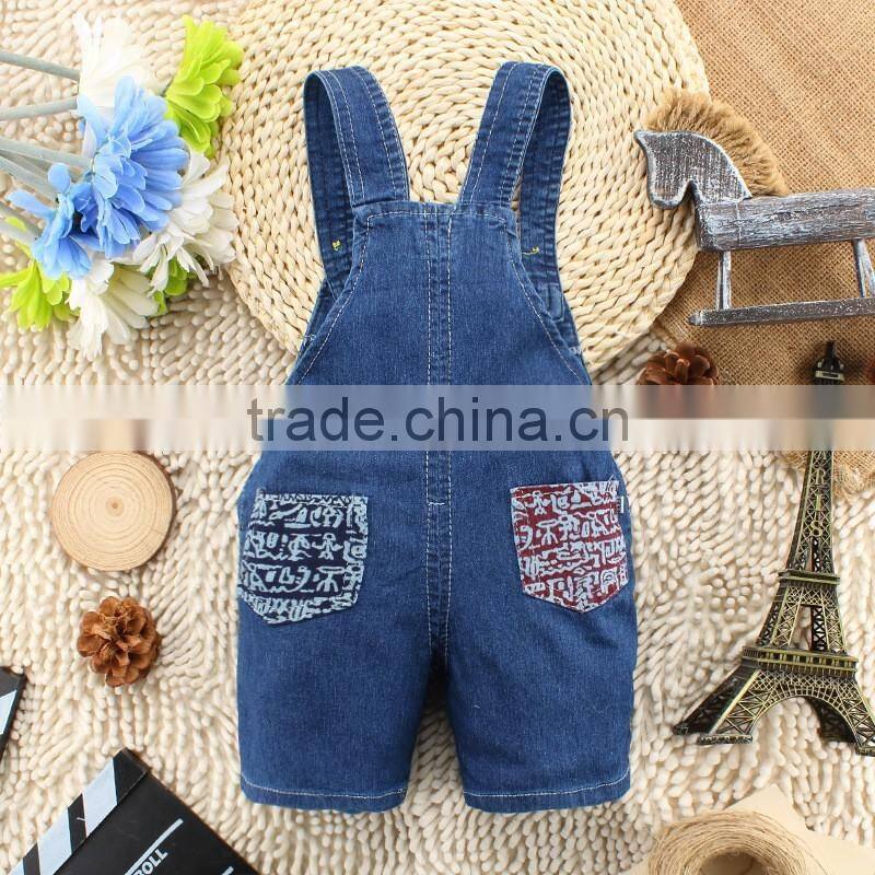 Little Kids Fashion Baby Pants Children Denim Short Overalls Kids Strap Jeans Pants