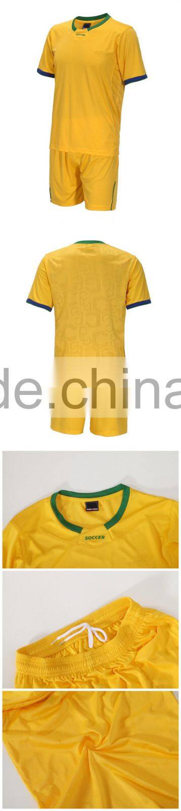 New 2016 high quality polyester blank soccer jersey