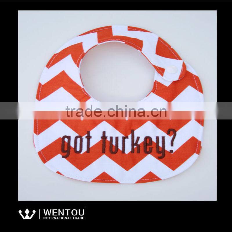 Wholesale Chevron Monogram Seersucker Bib