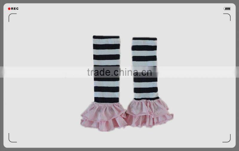 2017 New Cartoon Knee Childern Girls Baby Knee Pads Soft stripe Legging Infant Children Accessories Cotton ruffle Legs Warmers