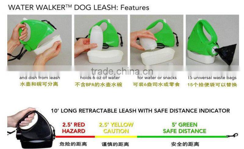 R1957H Hands Free Nylon Dog Leash Dog Lead Dog Jogging Leash With Waste Bag Collector