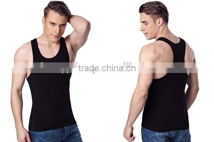 mens Modal viscose bodybuilding tight blank summer sports singlet/tank tops